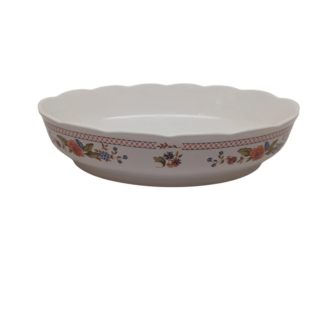 Lenox‎ Lantana Wind Chimes Oval Vegetable Serving Bowl Scalloped Fine China USA